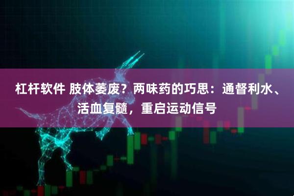 杠杆软件 肢体萎废？两味药的巧思：通督利水、活血复髓，重启运动信号