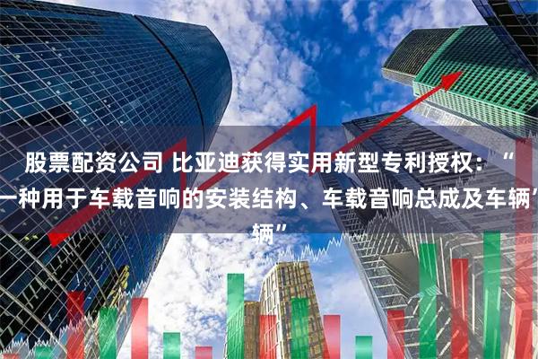 股票配资公司 比亚迪获得实用新型专利授权：“一种用于车载音响的安装结构、车载音响总成及车辆”